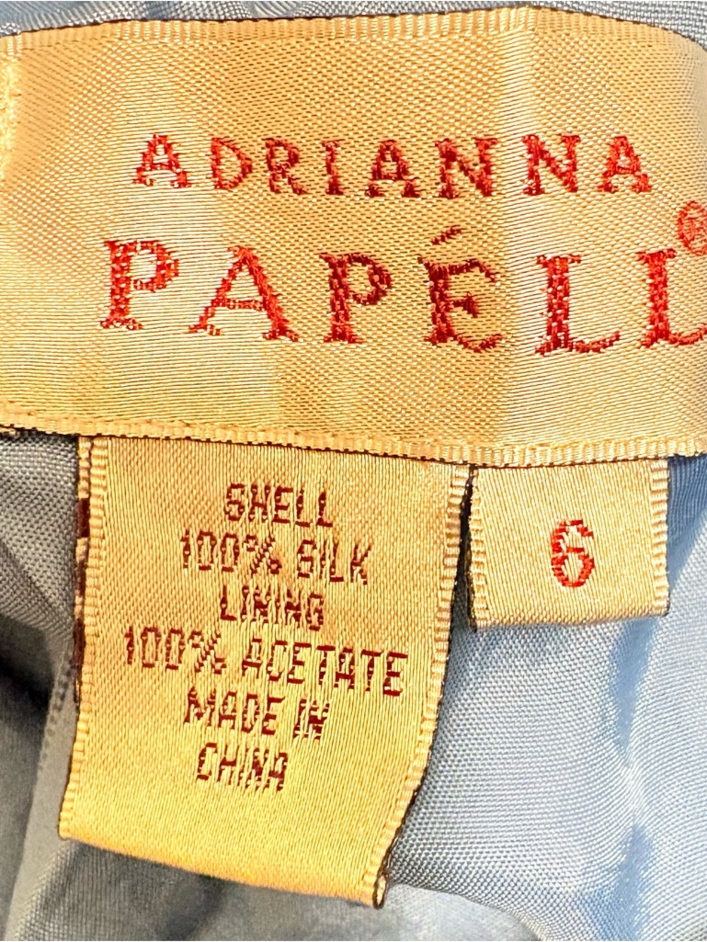 Adrianna Papell Pale Blue 100% Silk Square-Neck Camisole Top - Picture 3 of 3